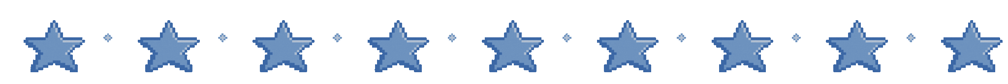 a blue star divider